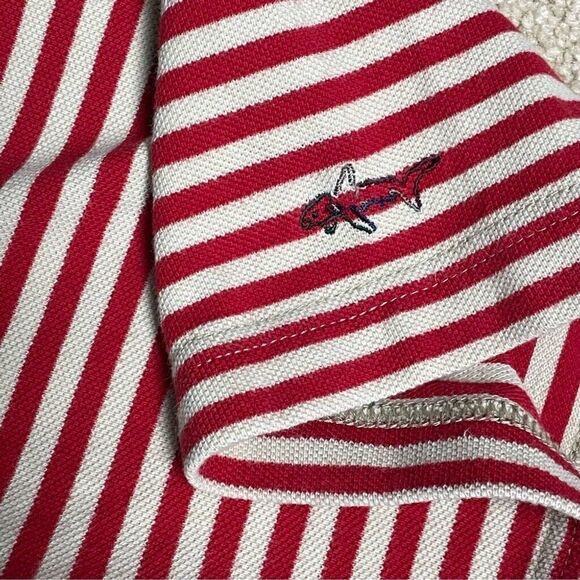 VTG Greg Norman Collection Polo Shirt Red & Ivory Stripes Men’s Size Large - Picture 5 of 12